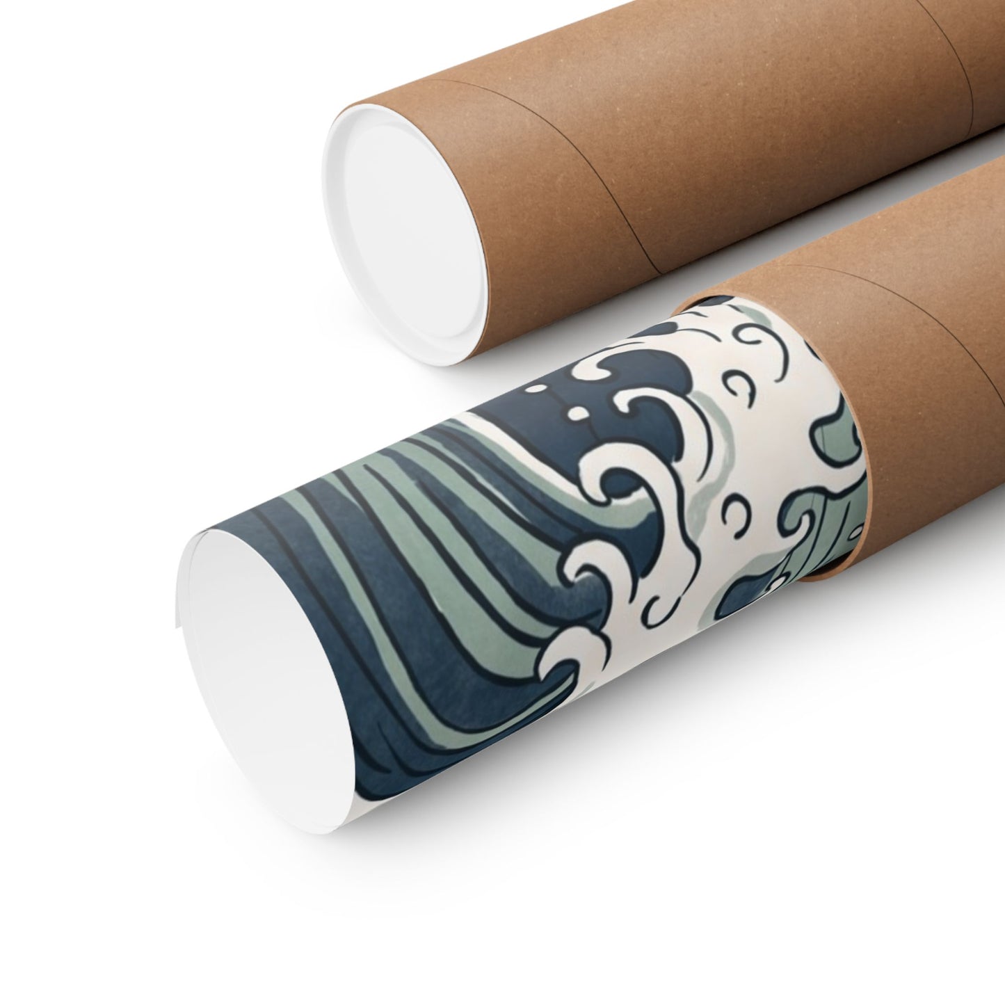 Ma Ocean Wave Wall Art Print - Zen Ukiyo E Inspired