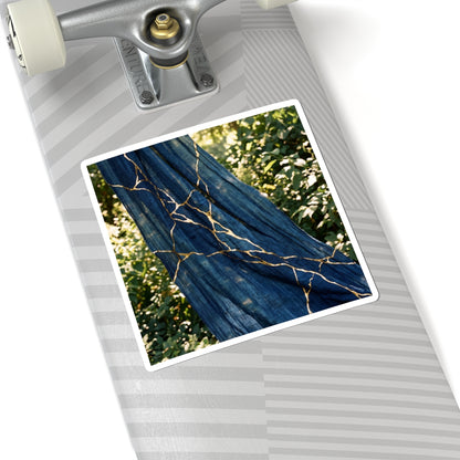 Silk Drape Sticker | Summer Kintsugi Gold Repair Art Art Print