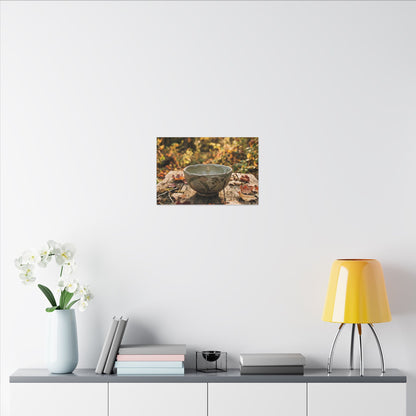Spring Rock Garden Moody Minimal Canvas Art | Luxurious Decor