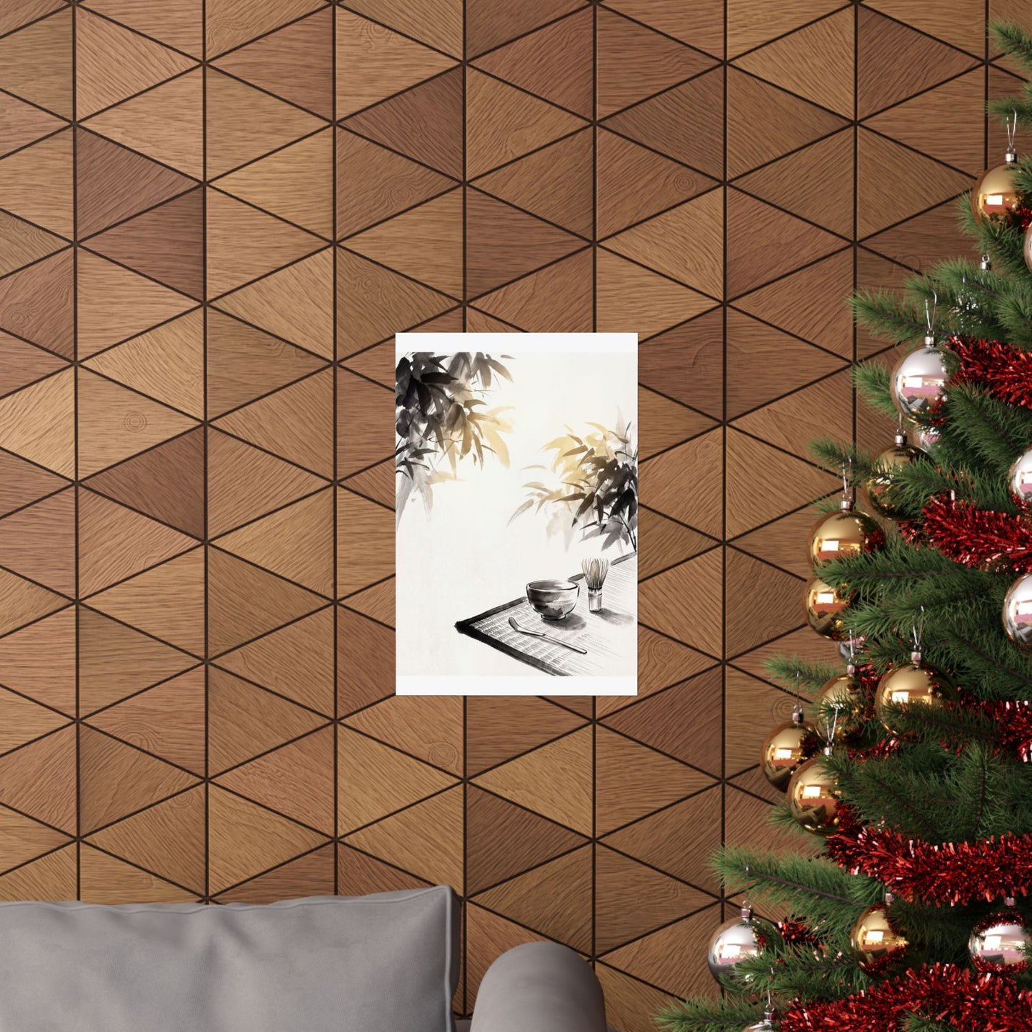 Tea Ceremony Wall Art Print | Summer Zen Sumi E Art