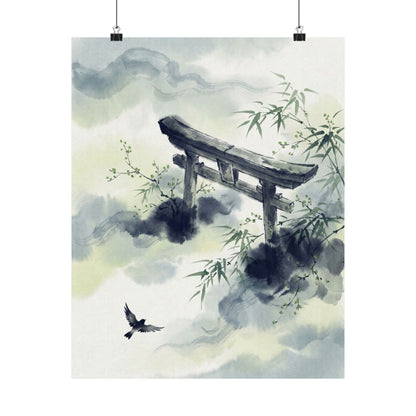 Torii Gate Spring Wall Art Print | Zen Peaceful Design