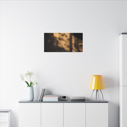 Shadow Play Canvas Art | Autumn Dark Japandi Charcoal Ink Art
