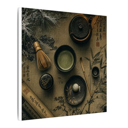 Tea Ceremony Canvas Art | Winter Zen Ukiyo E Inspired Art