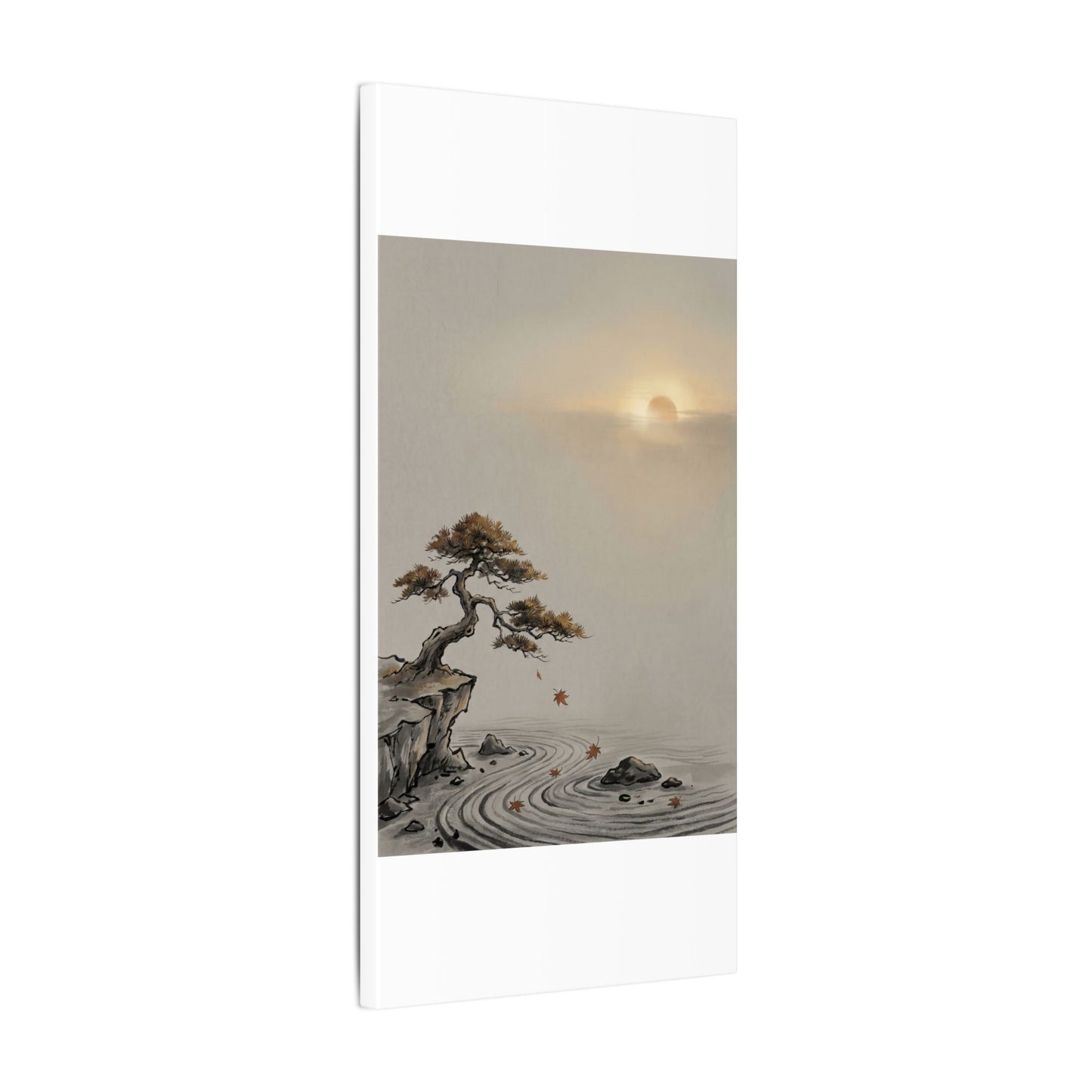 Pine Tree Canvas Art | Autumn Zen Karesansui Art