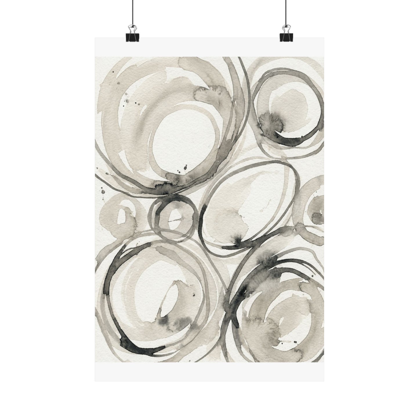 Handcrafted Feel Japandi Watercolor Wall Art Print | Handcrafted Feel Watercolor Art Print