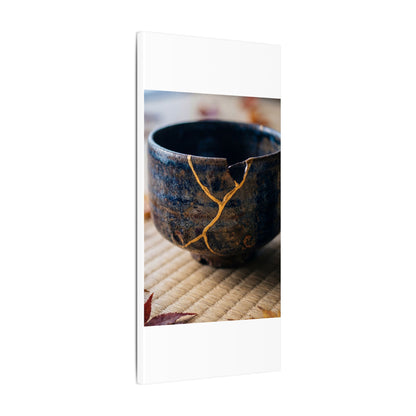 Tea Ceremony Autumn Canvas Art | Kintsugi Healing Design