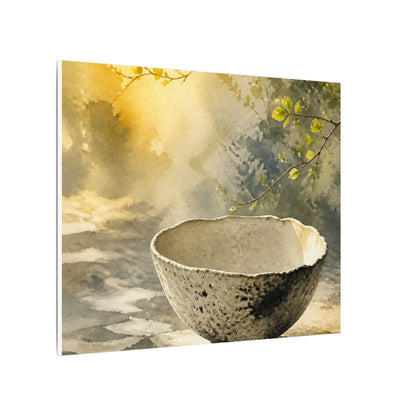 Cozy Ceramic Bowl Canvas Art - Watercolor Japandi