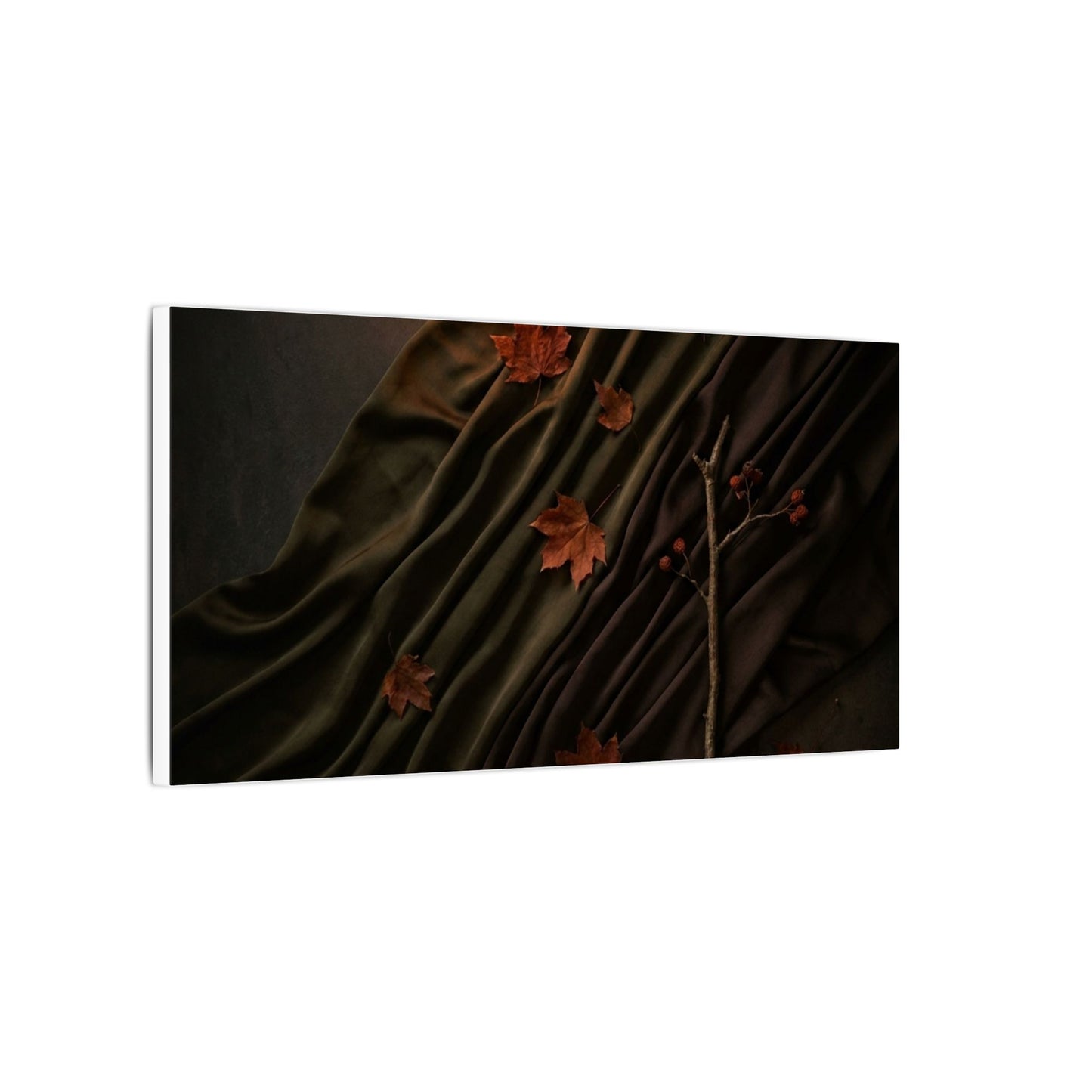 Autumn Silk Drape Moody Minimal Canvas Art | Moody Decor