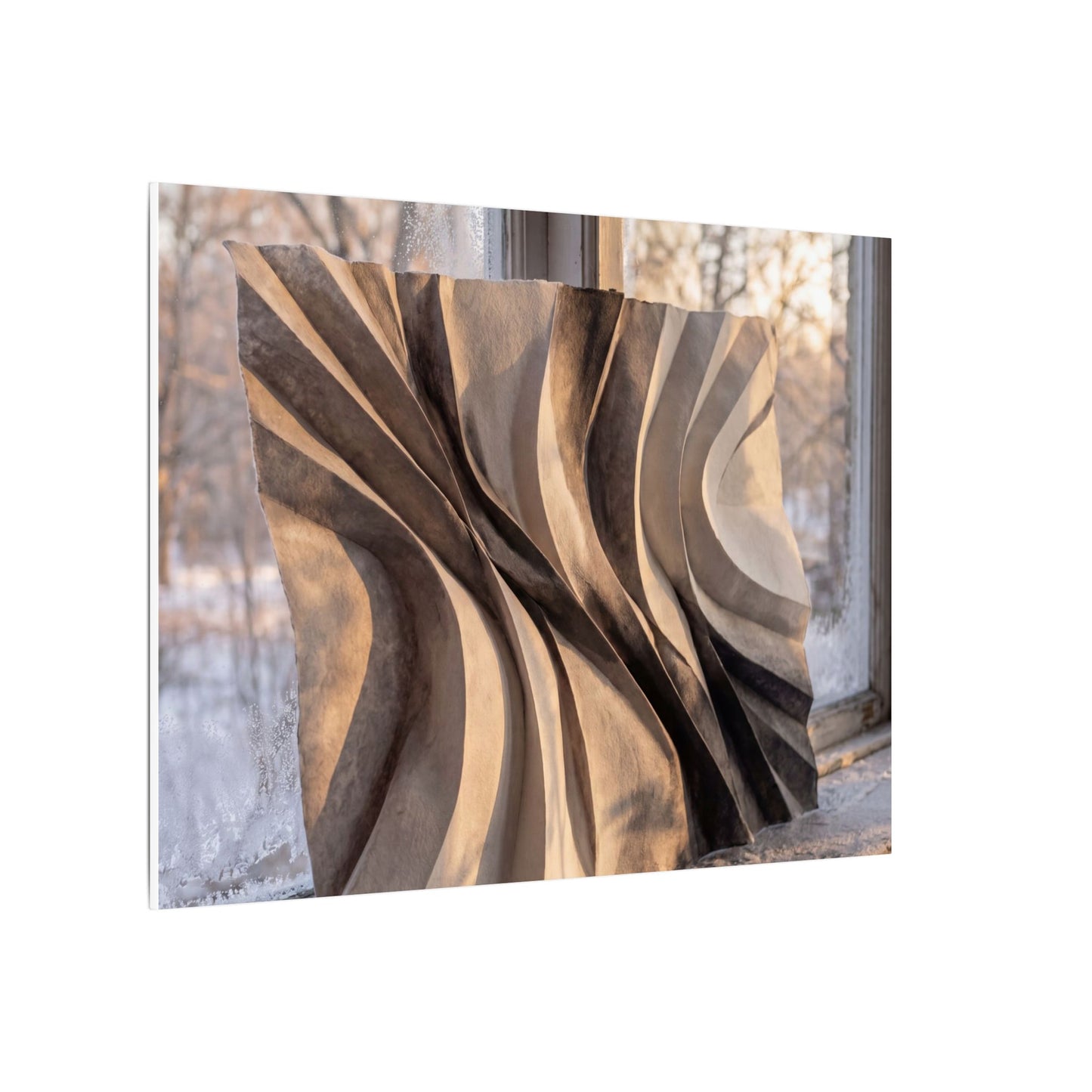 Mono No Aware Paper Fold Canvas Art - Japandi Minimal Line