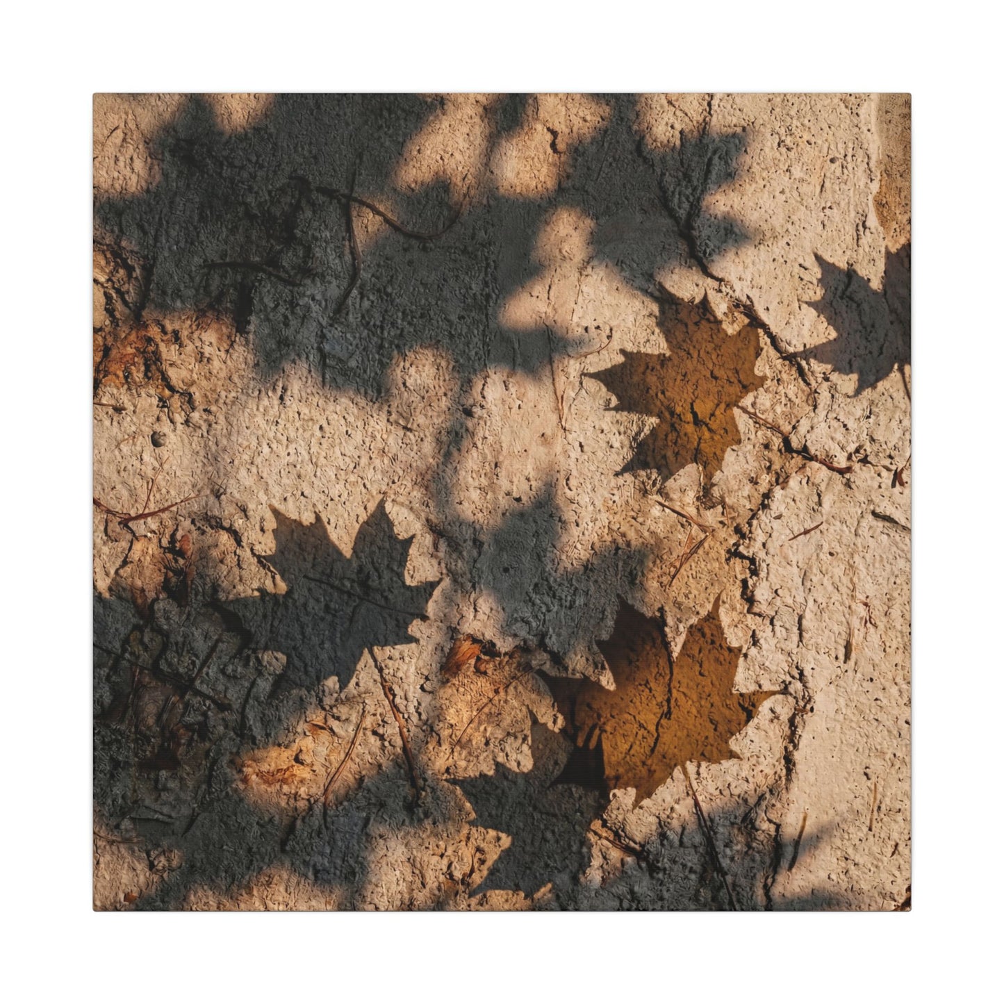 Cozy Shadow Play Canvas Art - Texture Japandi
