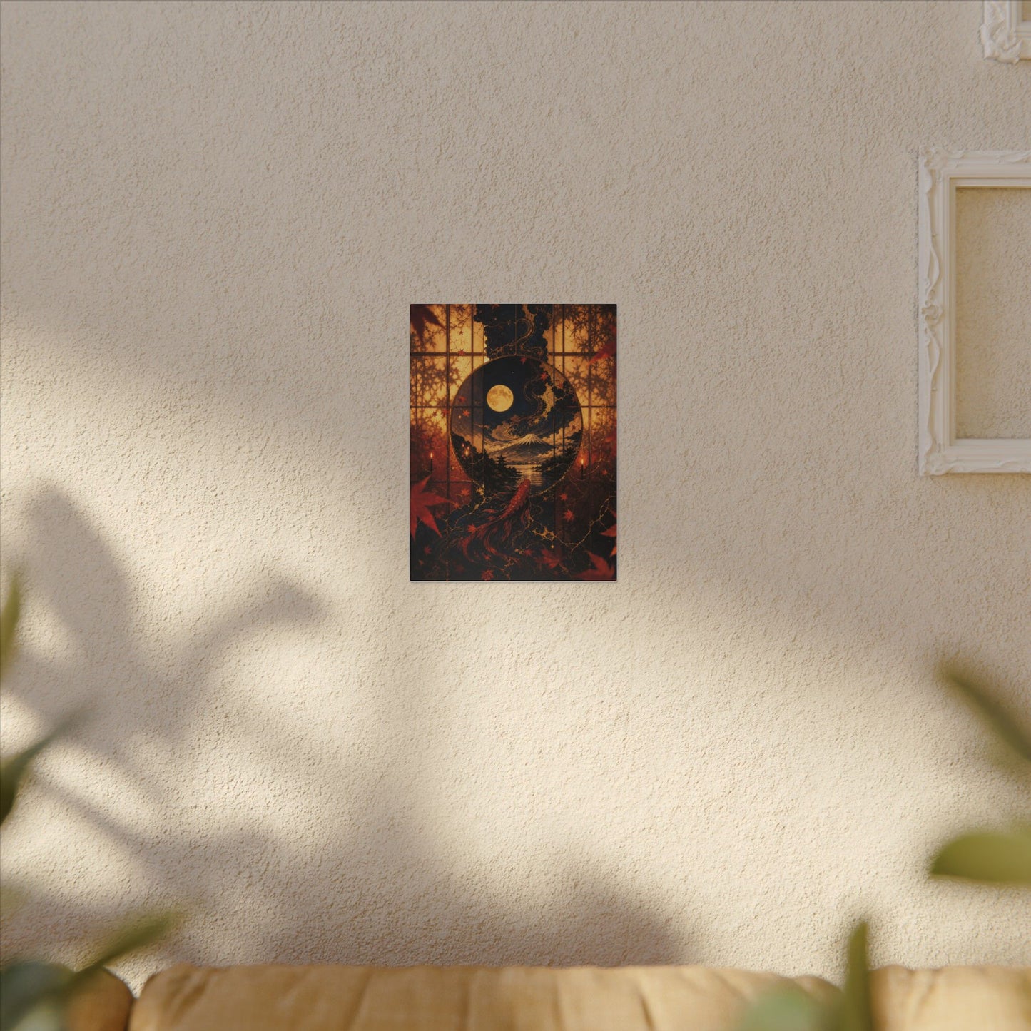 Beautiful Shoji Screen Canvas Art - Gold Vein Kintsugi