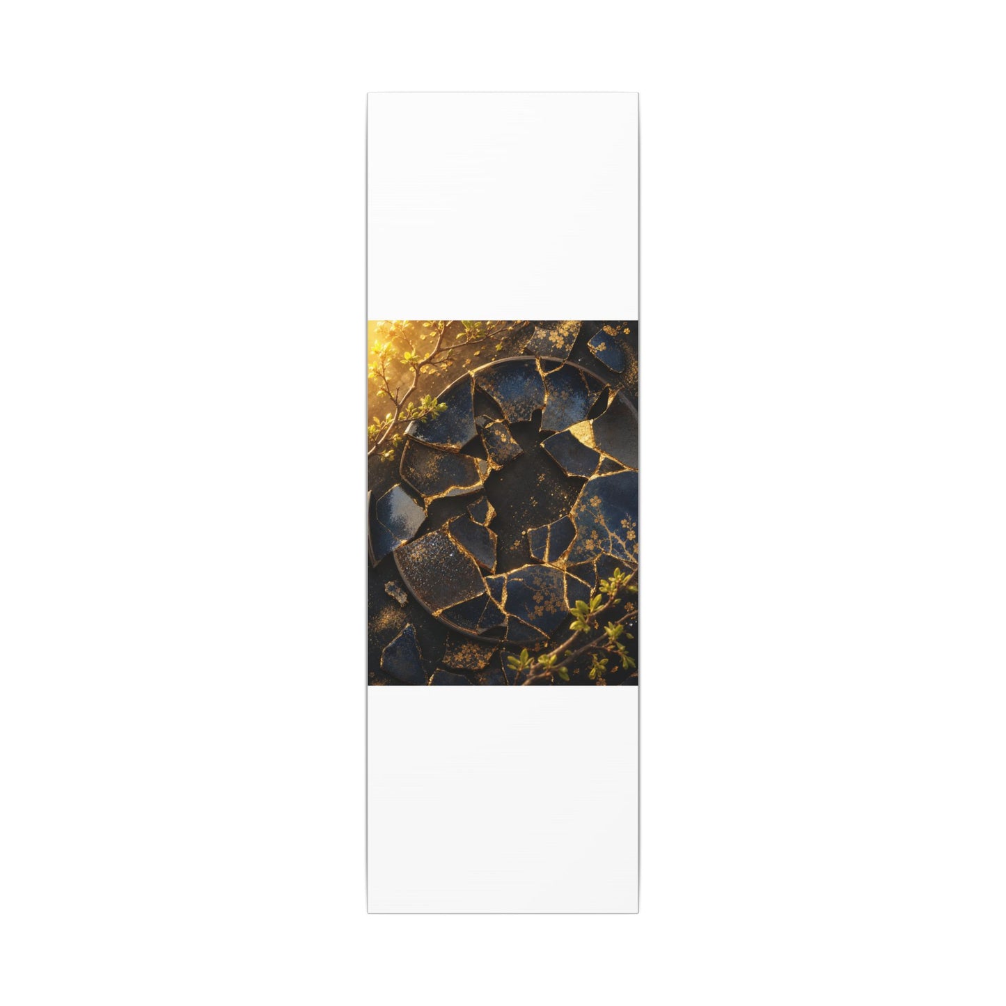 Golden Hour Broken Pottery Canvas Art - Kintsugi Ma