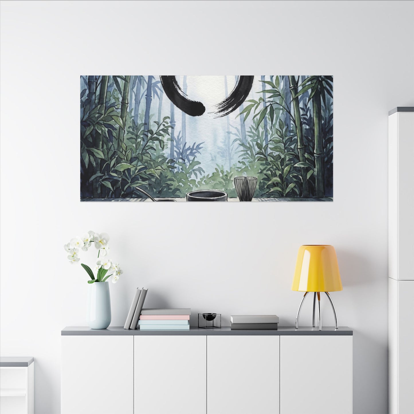Seijaku Tea Ceremony Canvas Art - Zen Enso