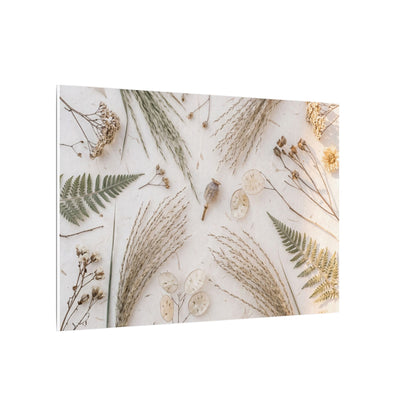 Elegant Dried Flowers Canvas Art - Japanese Pattern Japandi