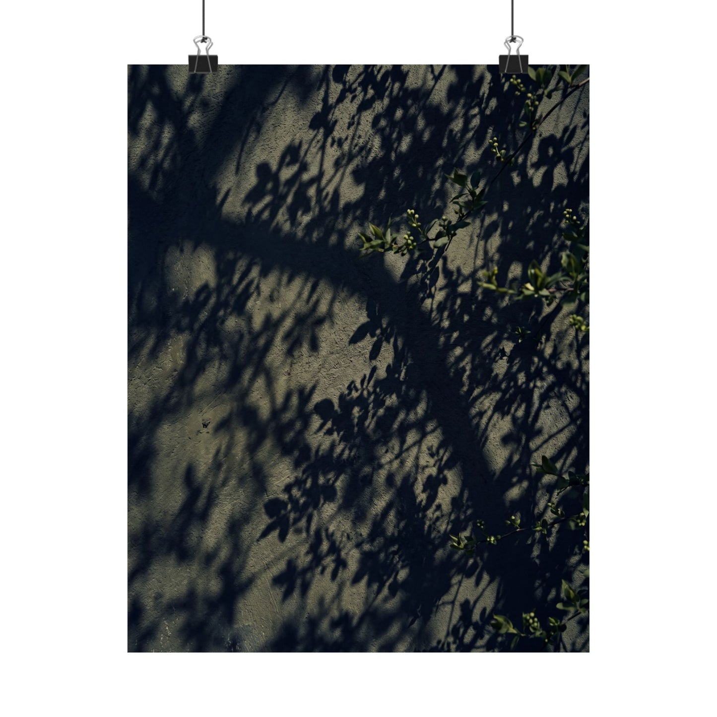Shadow Play Moody Minimal Wall Art Print | Atmospheric Dark Japandi Art