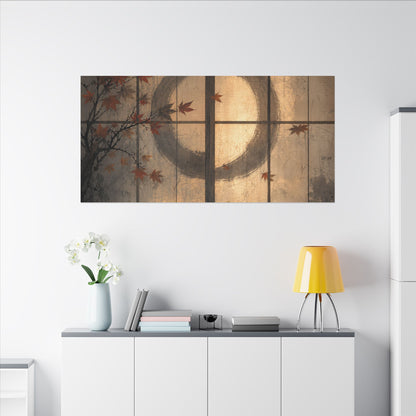 Shoji Screen Texture Canvas Art | Earthy Japandi Art