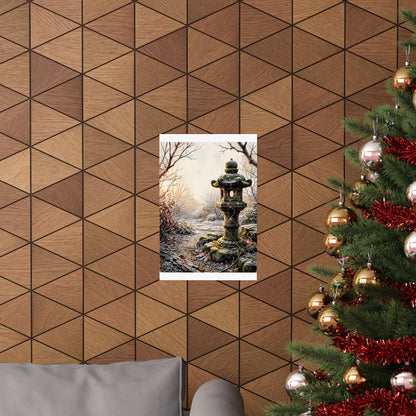 Healing Stone Lantern Wall Art Print - Broken Beauty Kintsugi