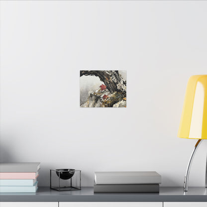 Pine Tree Autumn Canvas Art | Japandi Earthy Design