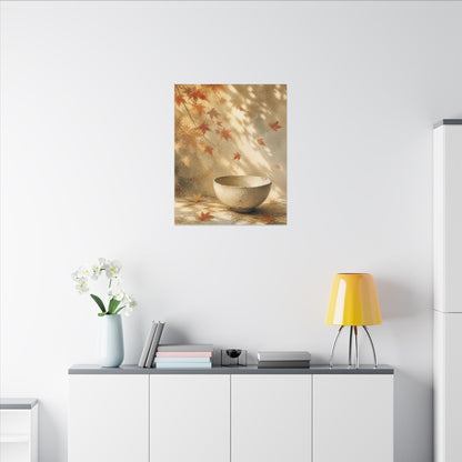 Japandi Ceramic Bowl in Dappled | Watercolor Canvas Art