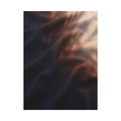 Dark Japandi Silk Drape in Dawn | Shadow Zen Canvas Art
