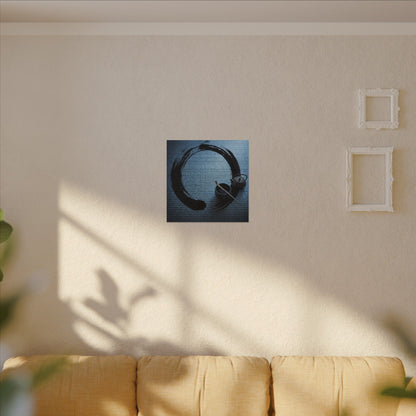 Winter Tea Ceremony Enso Canvas Art | Peaceful Decor