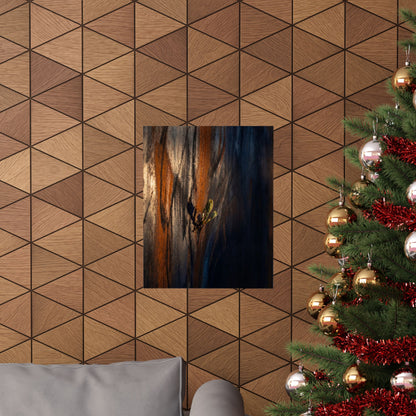 Rust Patina Spring Wall Art Print | Dark Japandi Sophisticated Design
