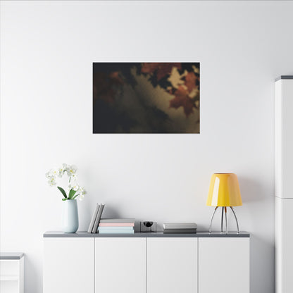 Shadow Play Canvas Art | Autumn Dark Japandi Moody Minimal Art