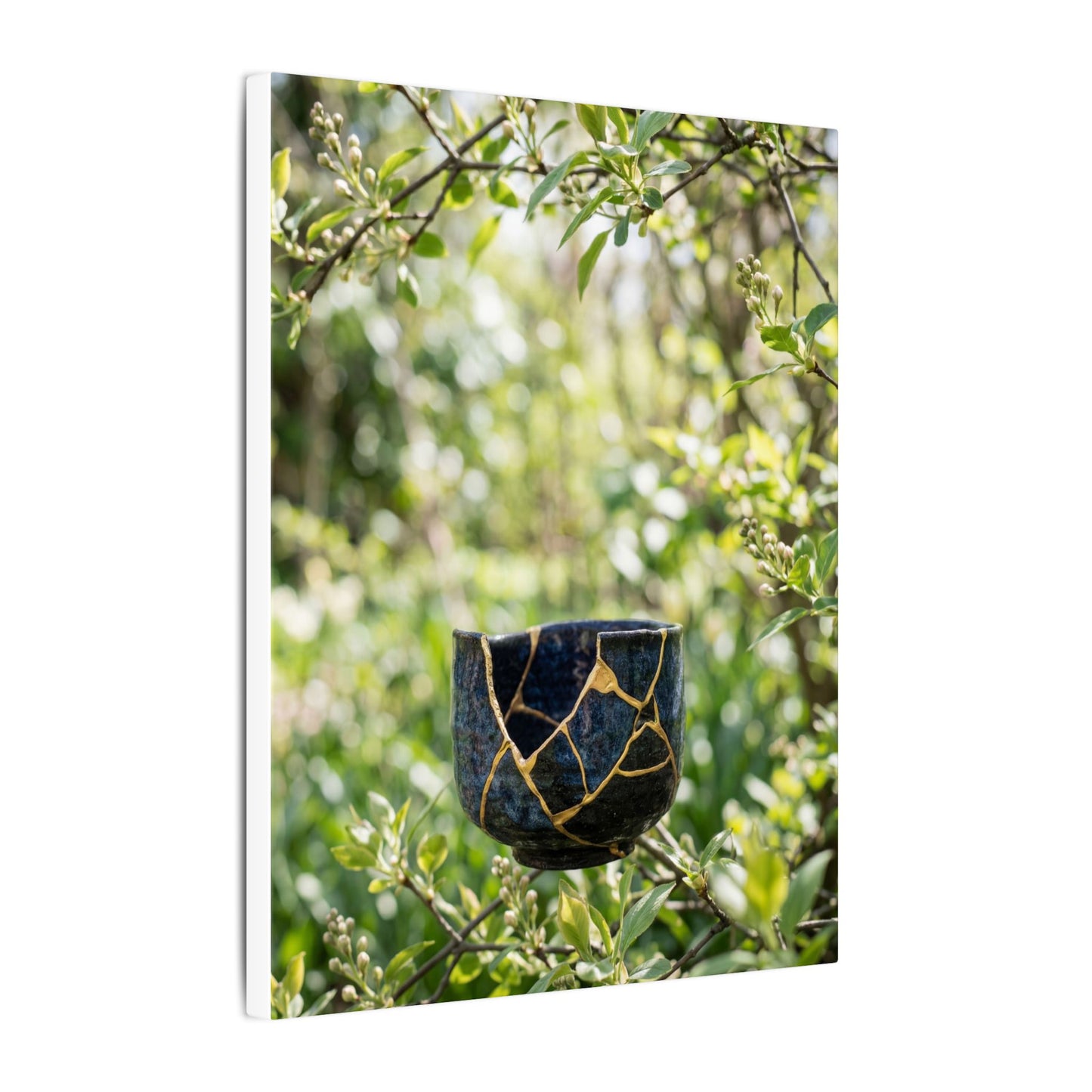 Kintsugi Broken Pottery in Dappled | Broken Beauty Canvas Art