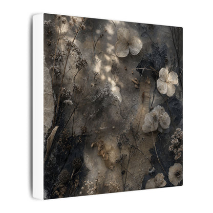 Winter Dried Flowers Texture Canvas Art | Elegant Decor