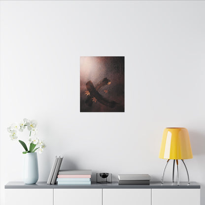 Moody Ink Brushstroke Canvas Art - Moody Minimal Dark Japandi