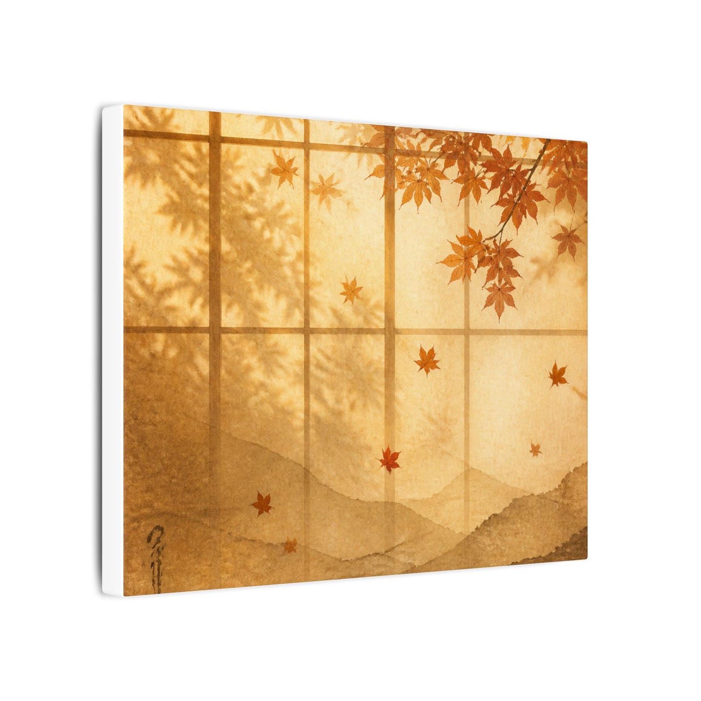 Shoji Screen Texture Canvas Art | Earthy Japandi Art