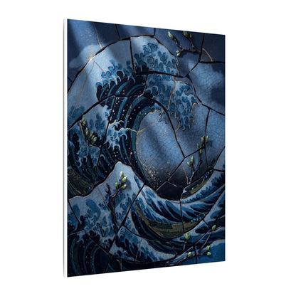 Ocean Wave Spring Canvas Art | Kintsugi Artful Design