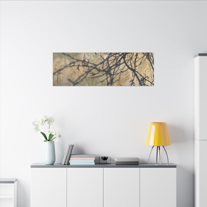 Japandi Shadow Play in Golden Hour | Texture Canvas Art