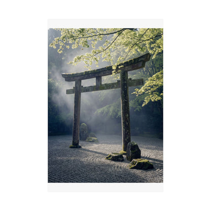 Tranquil Torii Gate Wall Art Print - Karesansui Zen