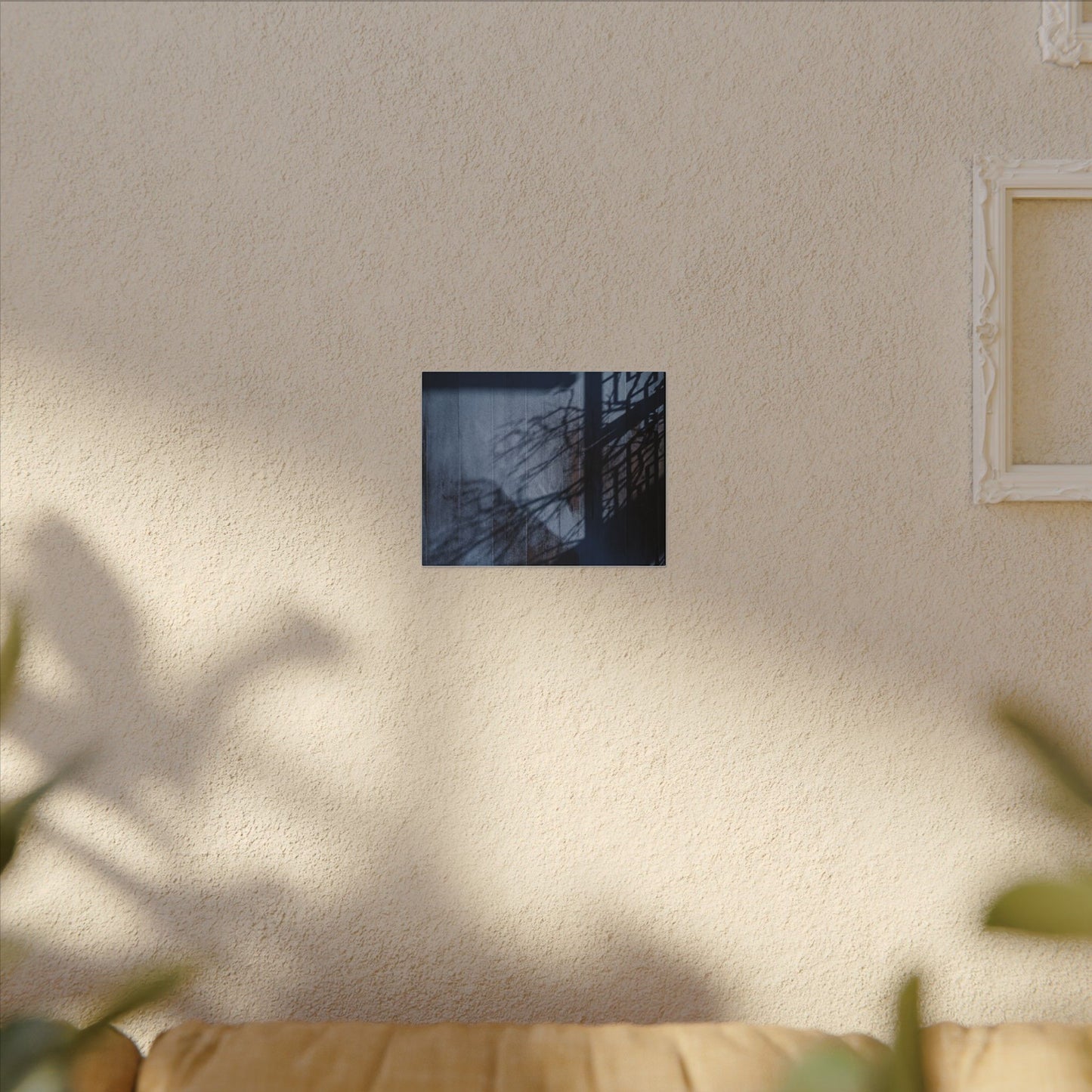 Shadow Play Moody Minimal Canvas Art | Moody Dark Japandi Art