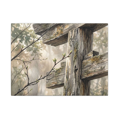 Torii Gate Spring Canvas Art | Japandi Neutral Design