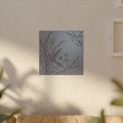 Spring Dried Flowers Japanese Pattern Canvas Art | Cozy Decor