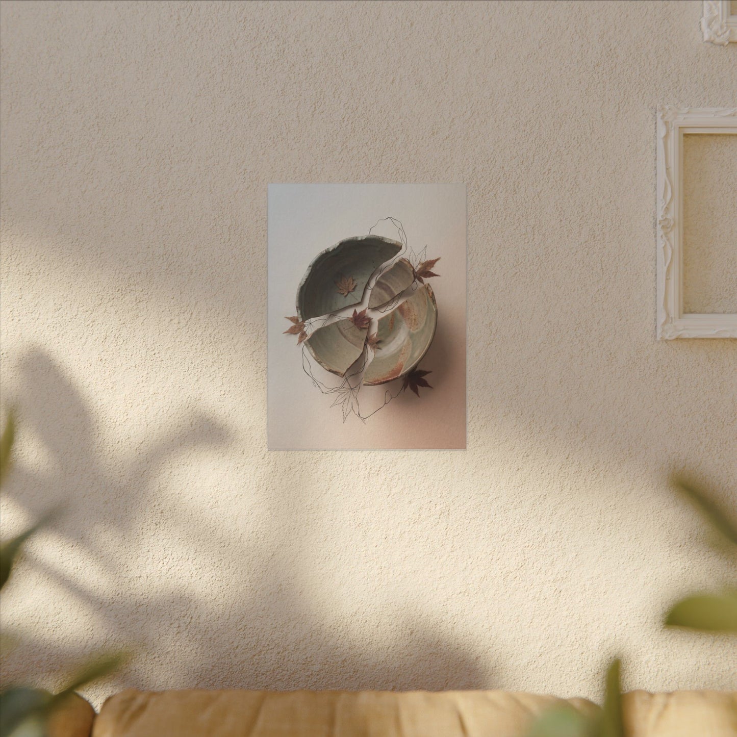 Dawn Ceramic Bowl Canvas Art - Japandi Fukinsei