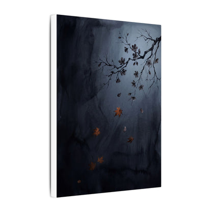 Autumn Cherry Blossom Charcoal Ink Canvas Art | Atmospheric Decor