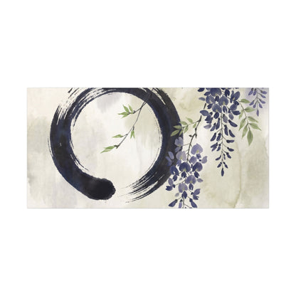 Wisteria Enso Canvas Art | Serene Zen Art