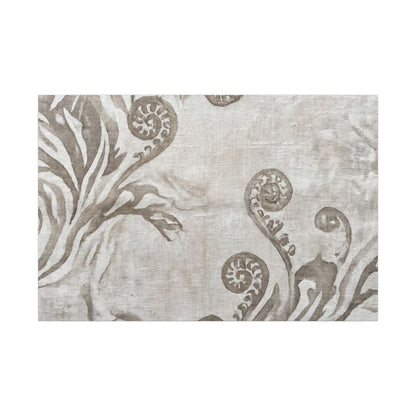 Japandi Fern Unfurling in Overcast | Japanese Pattern Canvas Art Art Print