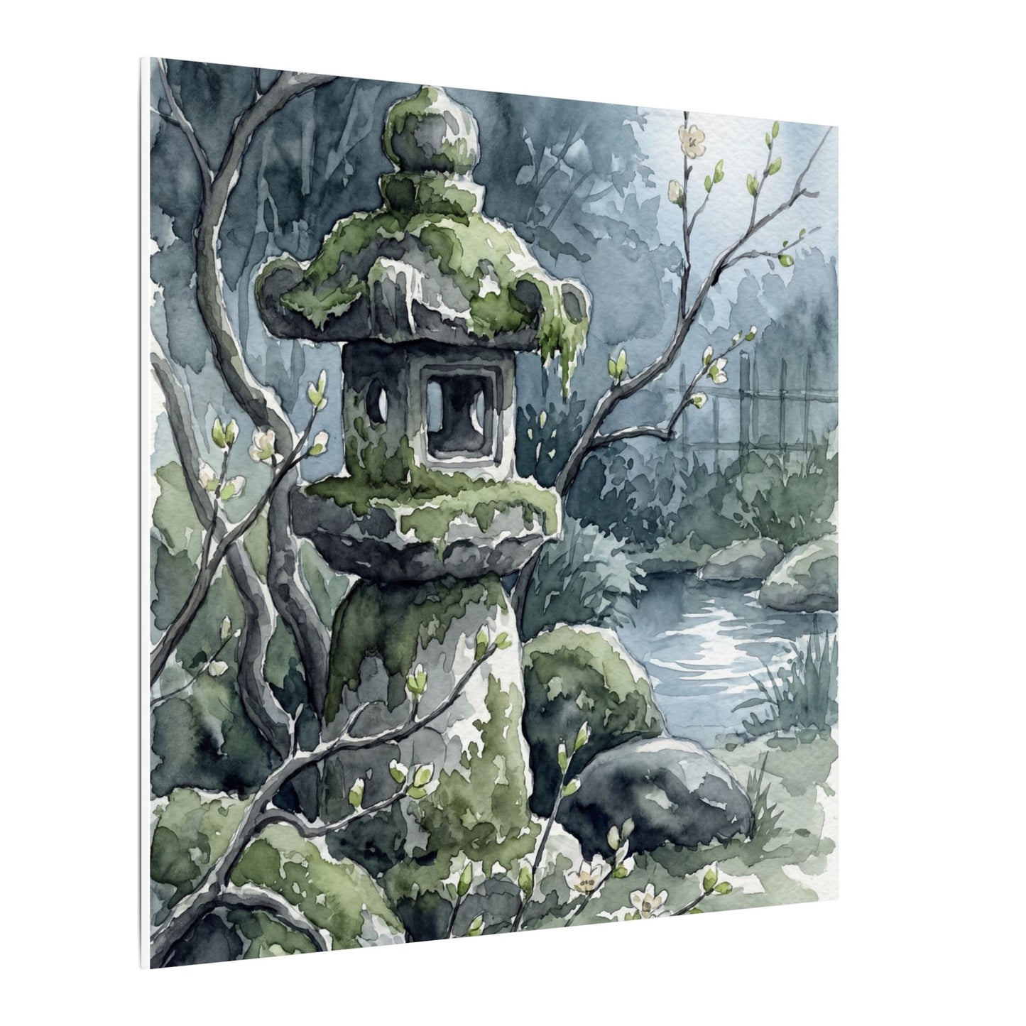 Moonlight Stone Lantern Canvas Art - Japandi Seijaku