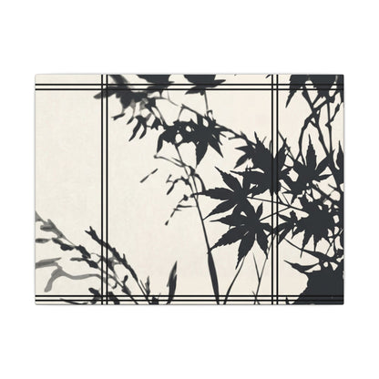 Shoji Screen Canvas Art | Summer Japandi Minimal Line Art Art Print