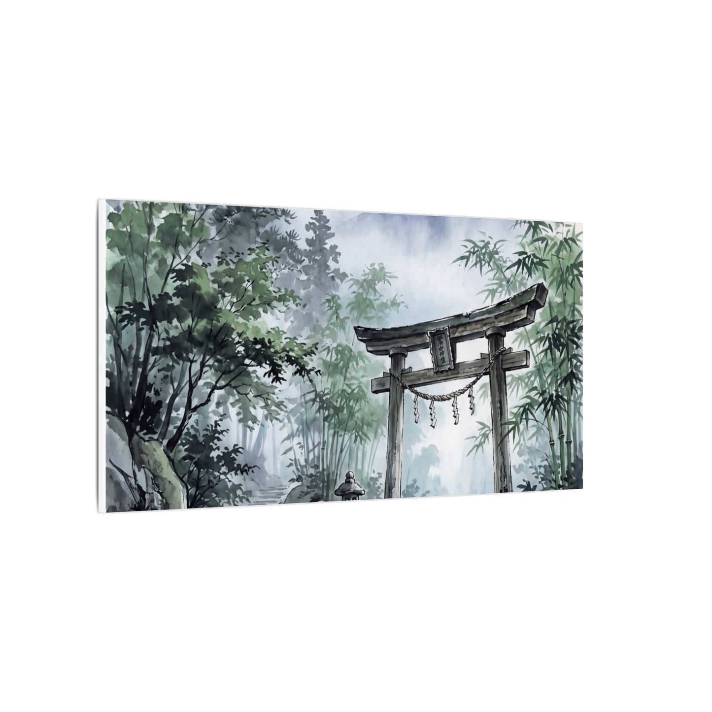 Moonlight Torii Gate Canvas Art - Zen Fukinsei