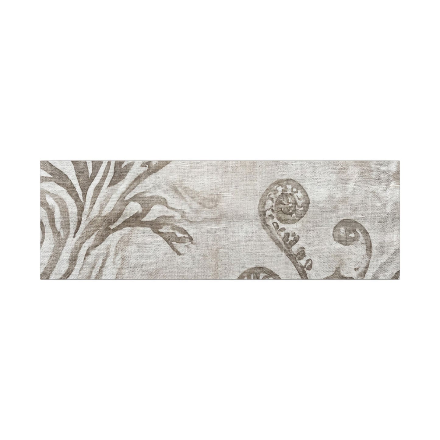 Japandi Fern Unfurling in Overcast | Japanese Pattern Canvas Art
