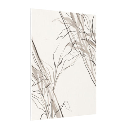 Neutral Shoji Screen Canvas Art - Minimal Line Japandi