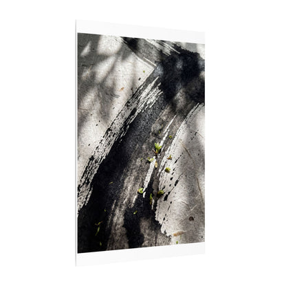 Ink Brushstroke Canvas Art | Spring Dark Japandi Moody Minimal Art