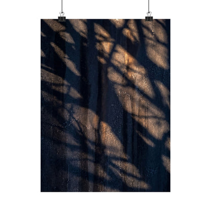Shadow Play Shadow Zen Wall Art Print | Sophisticated Dark Japandi Art Art Print