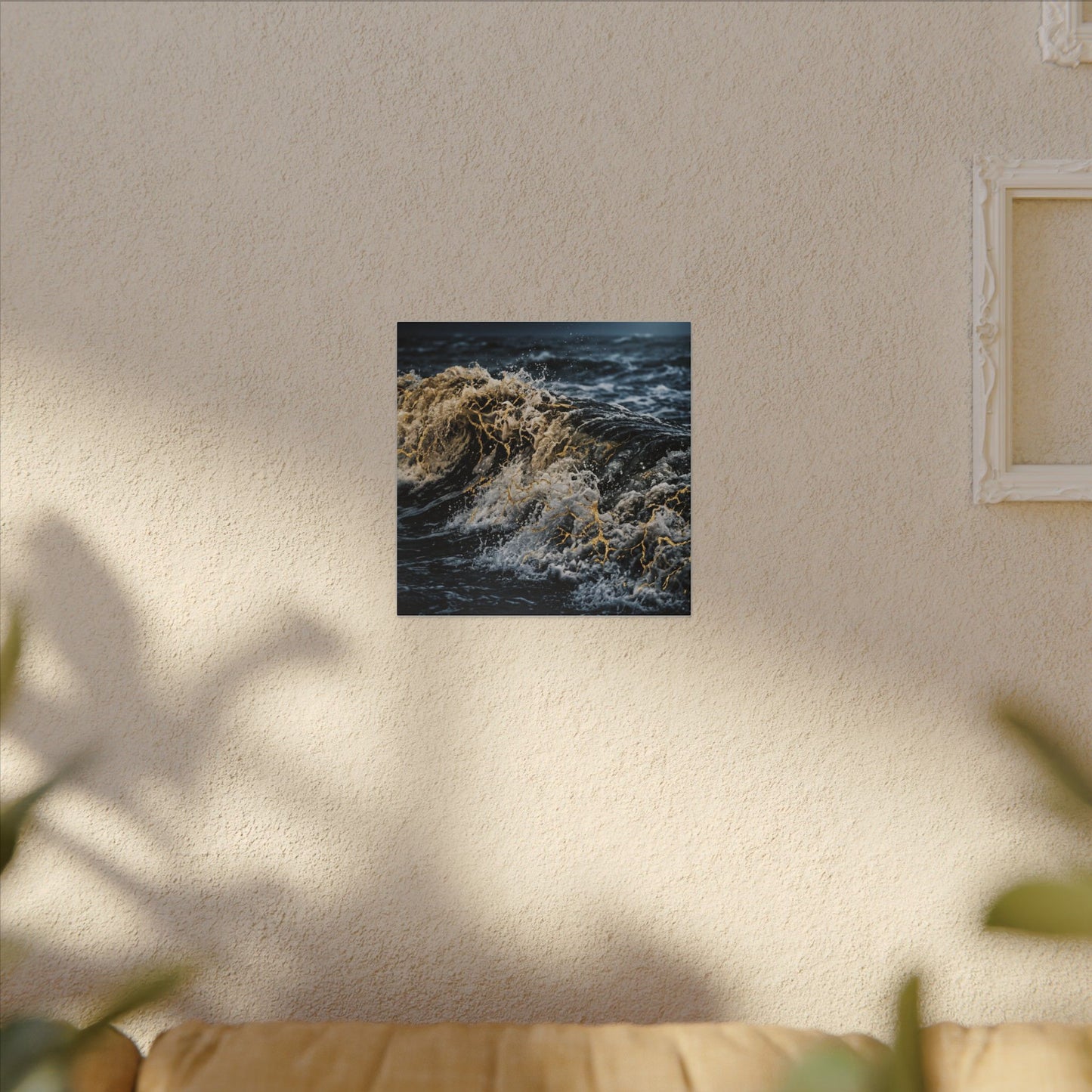 Ocean Wave Winter Canvas Art | Kintsugi Artful Design