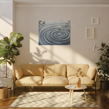 Calm Water Ripple Canvas Art - Ukiyo E Inspired Zen